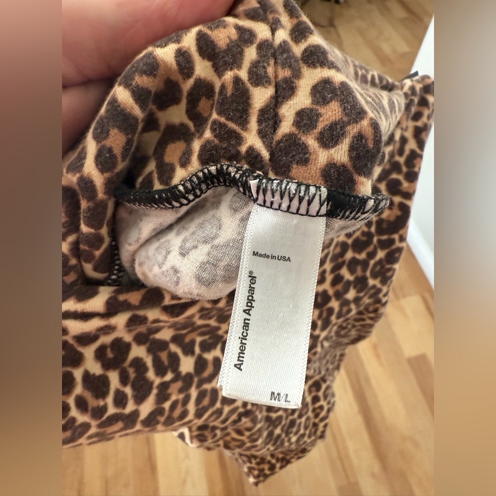 American Apparel Cheetah Leopard Animal Print Harem Drop Crotch Pants Rare - Picture 7 of 7